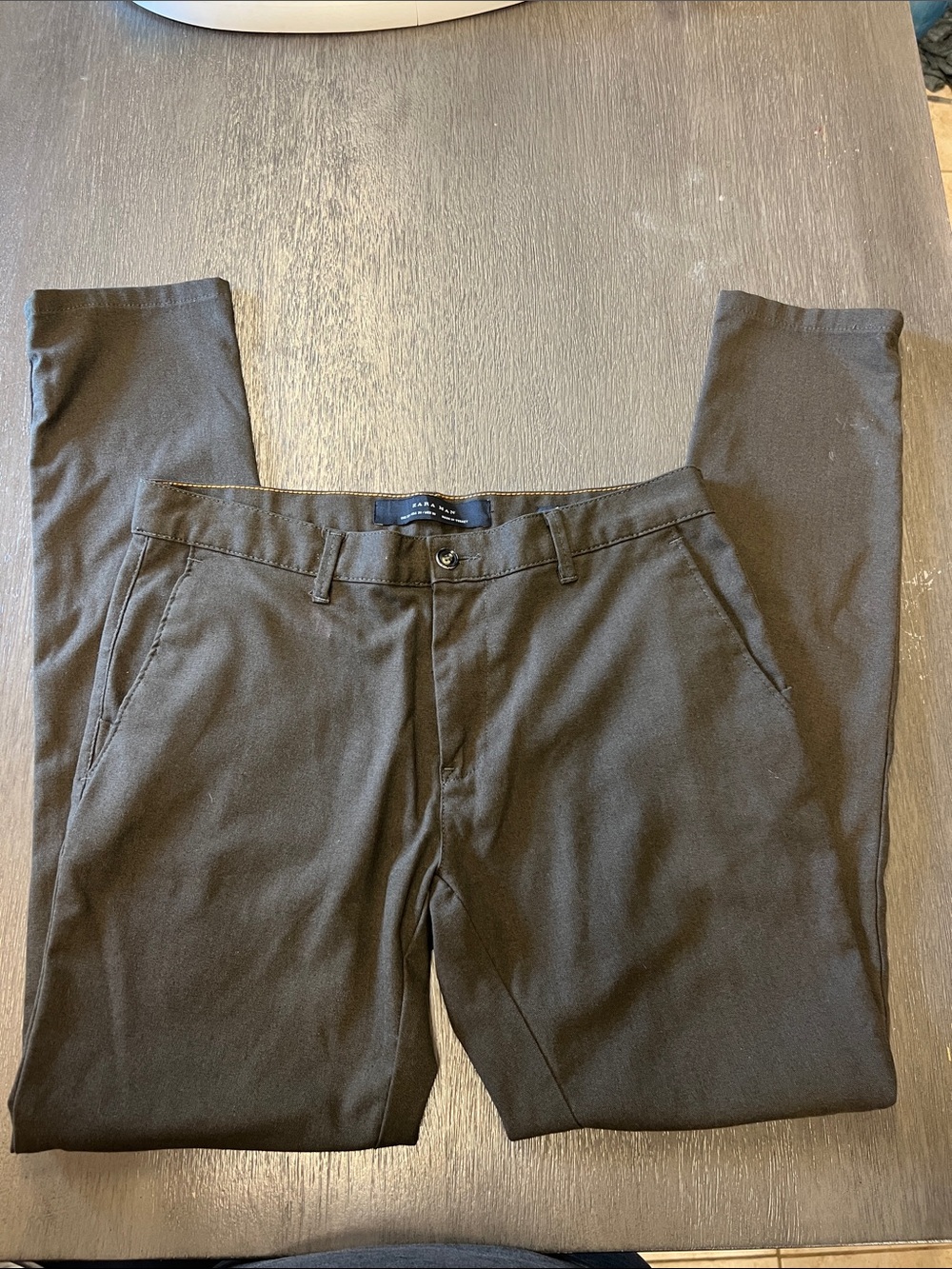 Zara Men's Dark Brown Dress Pants - Straight Fit